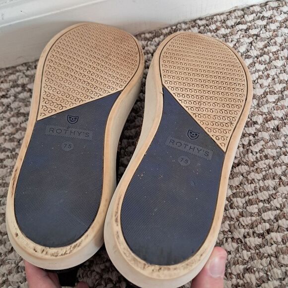 *Final Price* Rothy's Sneakers Slip Ons Women's 7.5 Leopard Print Knit Chelsea - Picture 5 of 8